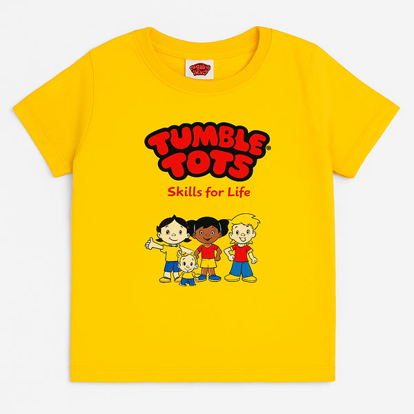 Tumbles Tots Cartoon Logo T-Shirt Yellow